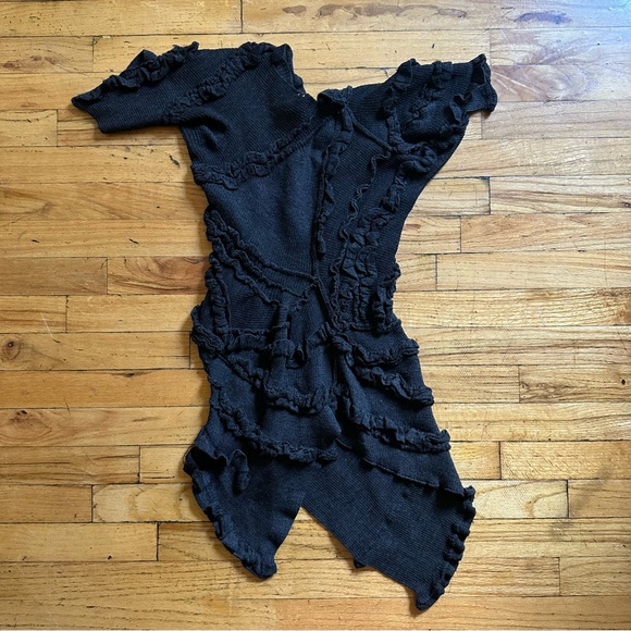 Vintage CdG tao ruffle knit top - Picture 3 of 9